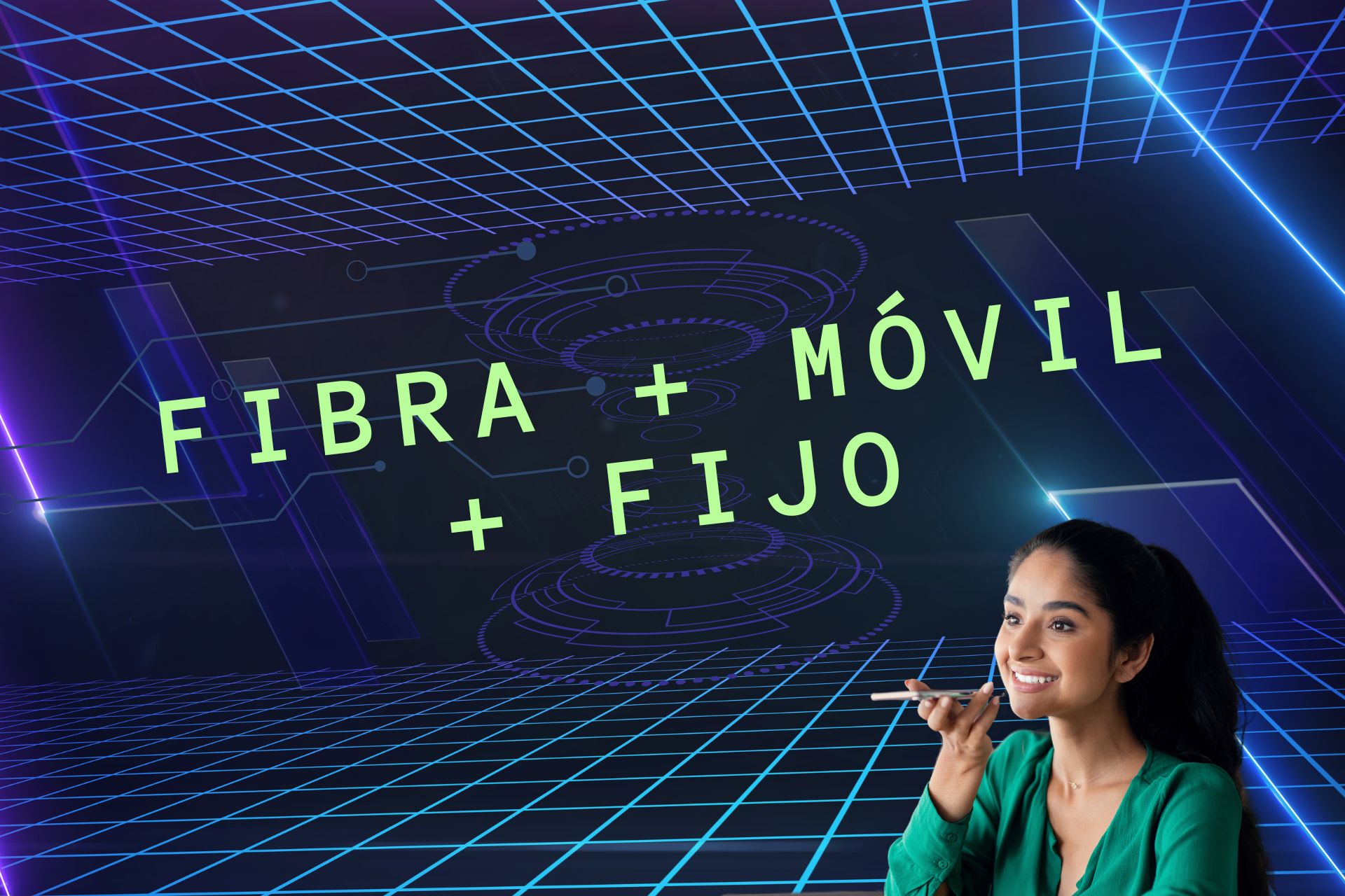 Servicio fibra + móvil + fijo