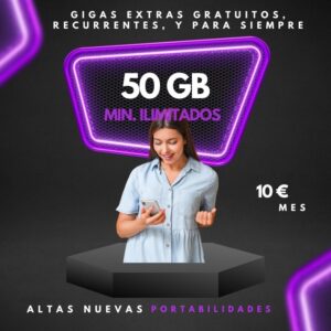 50 gb + min ilimitados por 12 euros solo altas nuevas o portabilidades en Ferpimovil