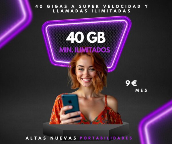 40 gb + min ilimitados por 9 euros solo altas nuevas o portabilidades en Ferpimovil